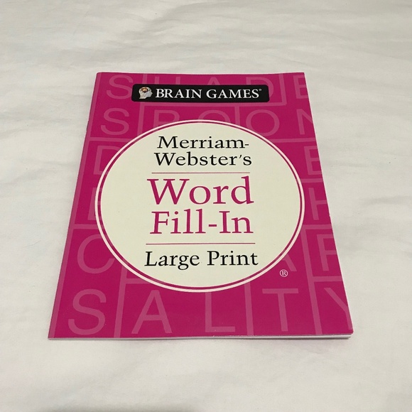 NEW Brain Games Merriam Webster's Word Fill In Large Print Book Booklet - Picture 1 of 3